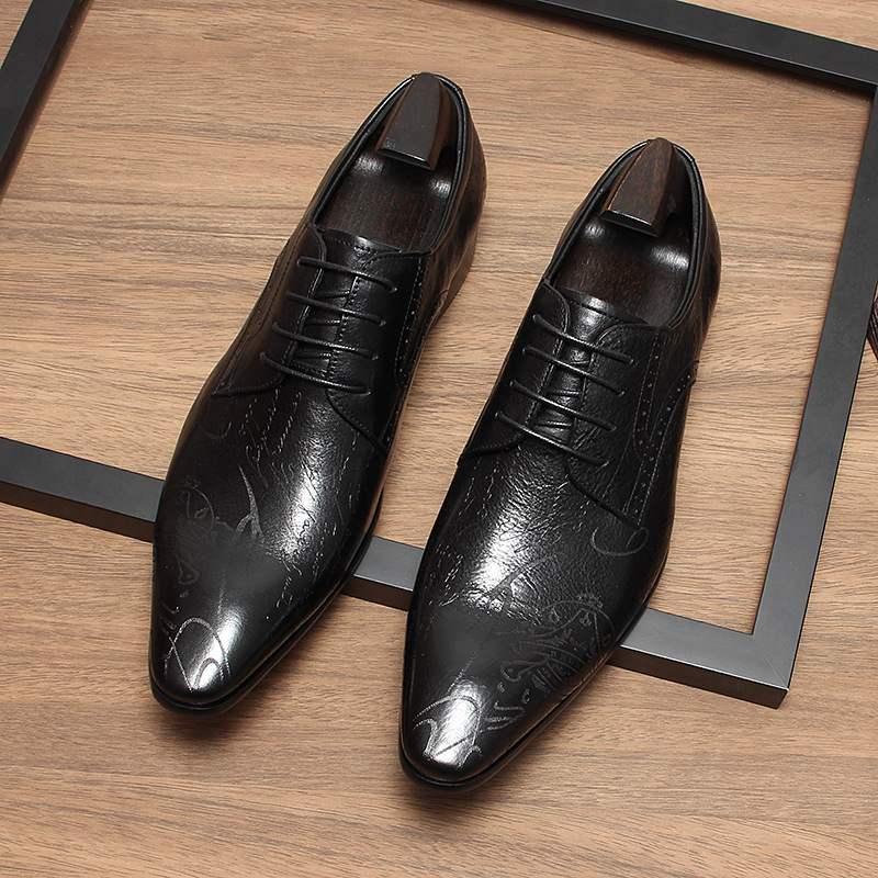 Right side perspective of vintage printed oxford shoes-Colinshoes