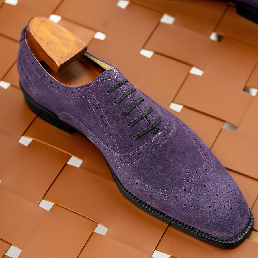 Stylish Suede Brogues for Wedding & Office-Colinshoes