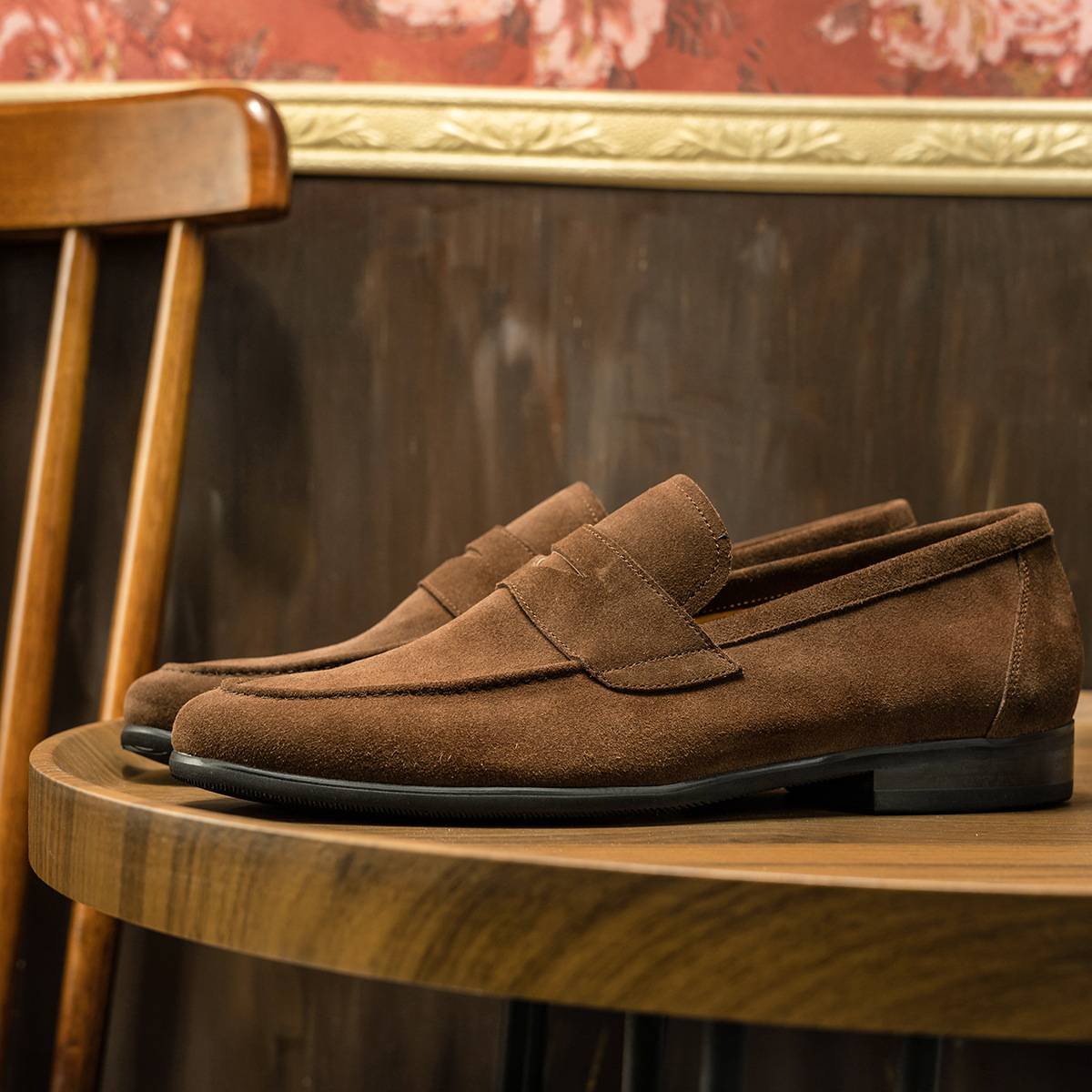 3-Season Essential Italian Nubuck Penny Loafers-Colinshoes