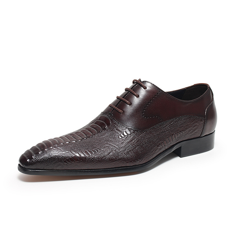 Avant-Garde Floral Sole Scale Texture Formal Oxfords-Colinshoes