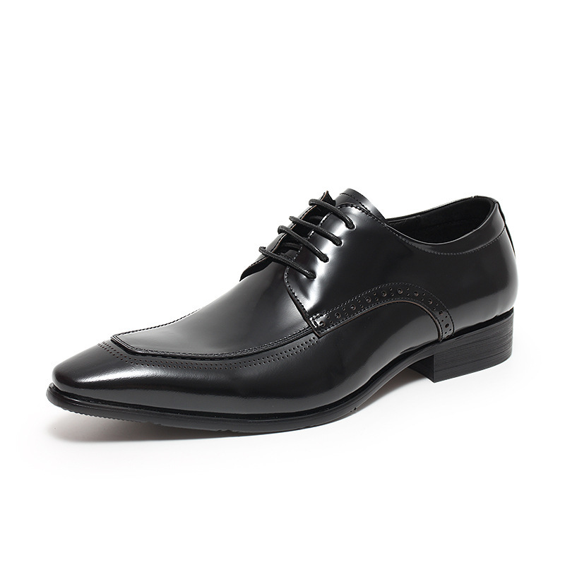 Handcrafted Split-Toe Formal Derby Dress Shoes-Colinshoes