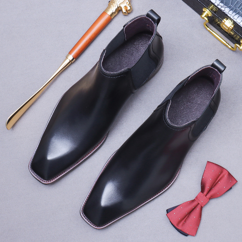 Smart Casual Genuine Leather Chelsea Boots-Colinshoes