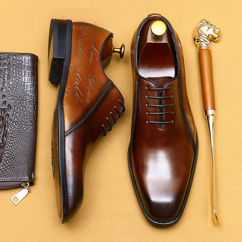 Business Oxford Dress Shoes with Pointed Toe