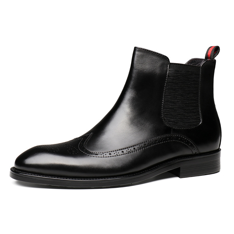 Luxury Italian Handcrafted Wingtip Brogue Boots-Colinshoes