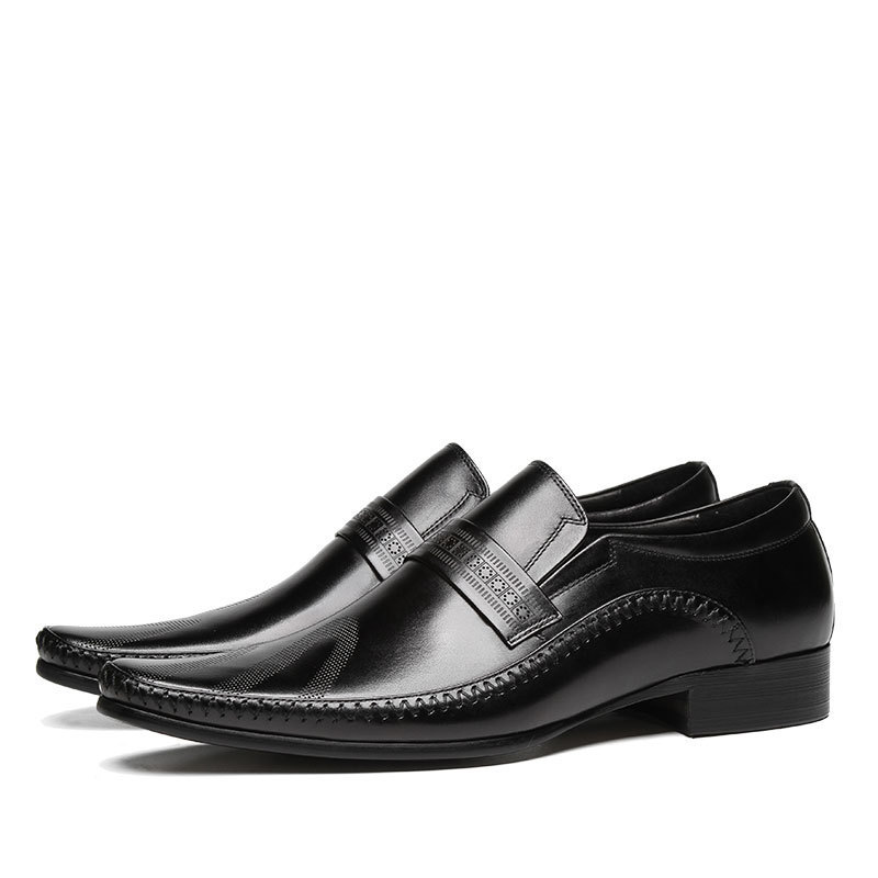 Double-Stitched Bridle Leather Slip-Ons-Colinshoes
