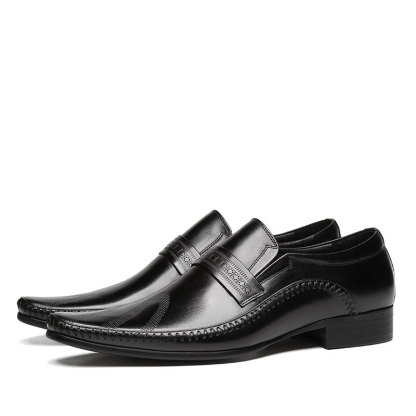 Double-Stitched Bridle Leather Slip-Ons-Colinshoes