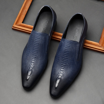 Your Power Alligator Embossed Office Uniform Shoes-Colinshoes