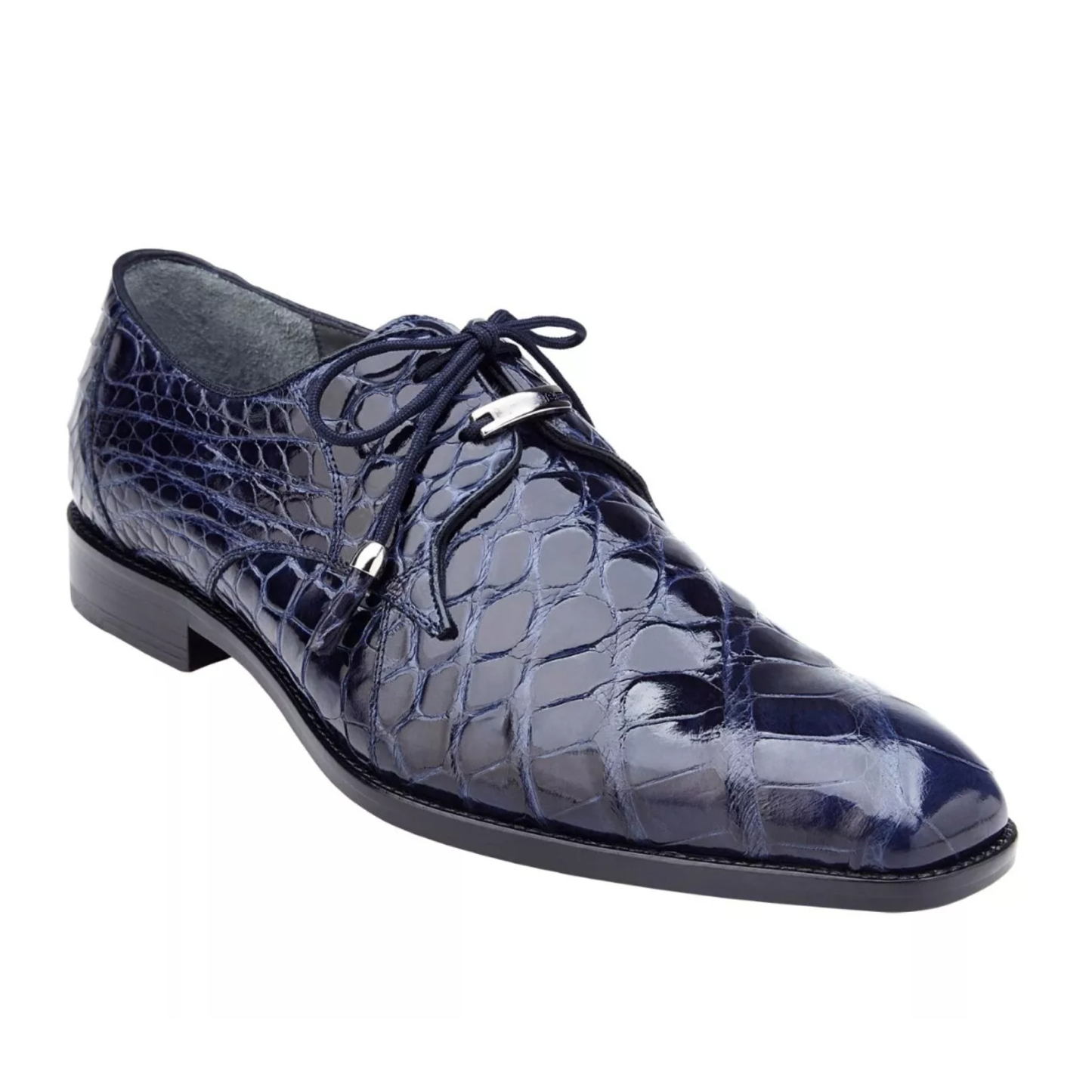 Gentleman’s Statement Croc-Embossed Derby Shoes-Colinshoes