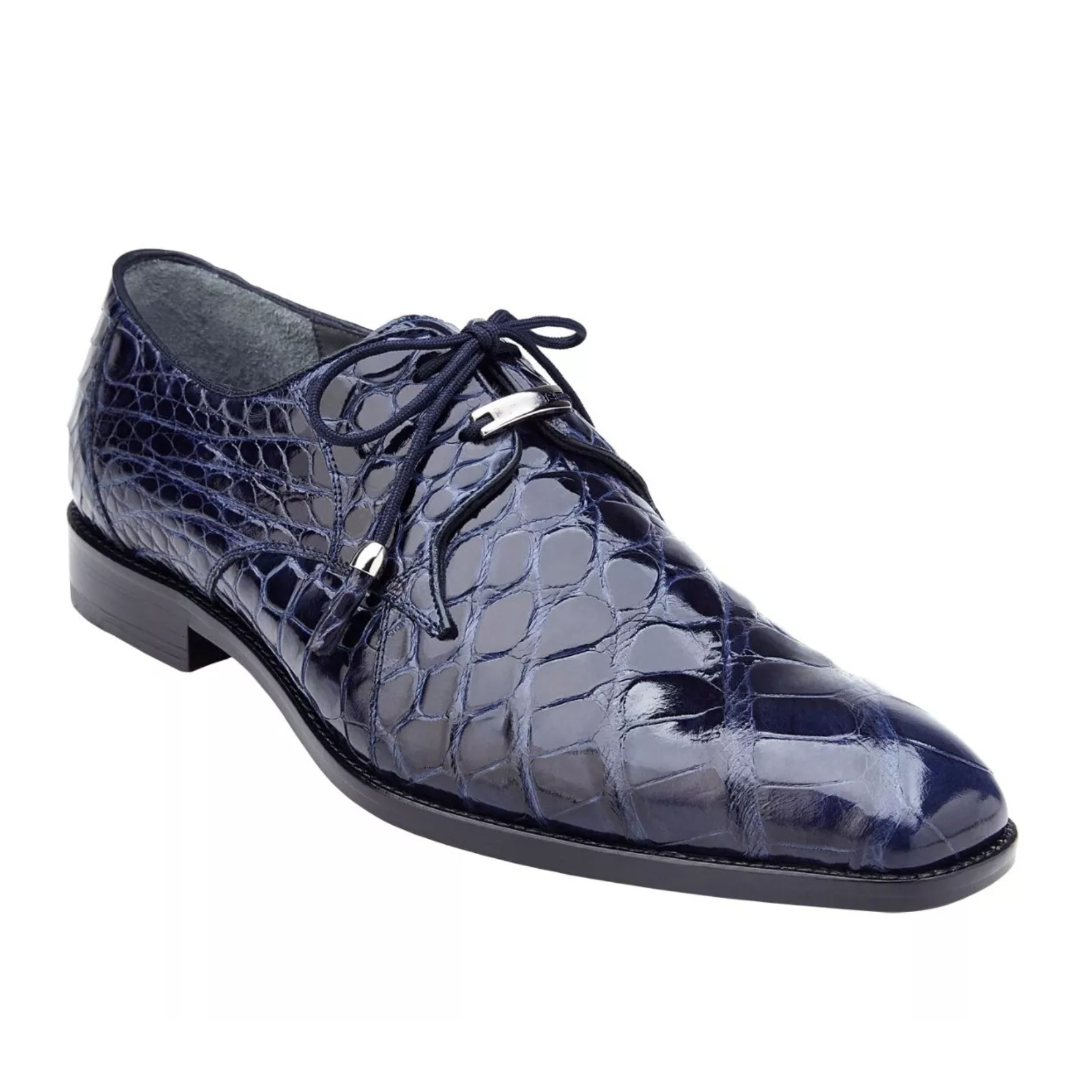 Gentleman’s Statement Croc-Embossed Derby Shoes-Colinshoes