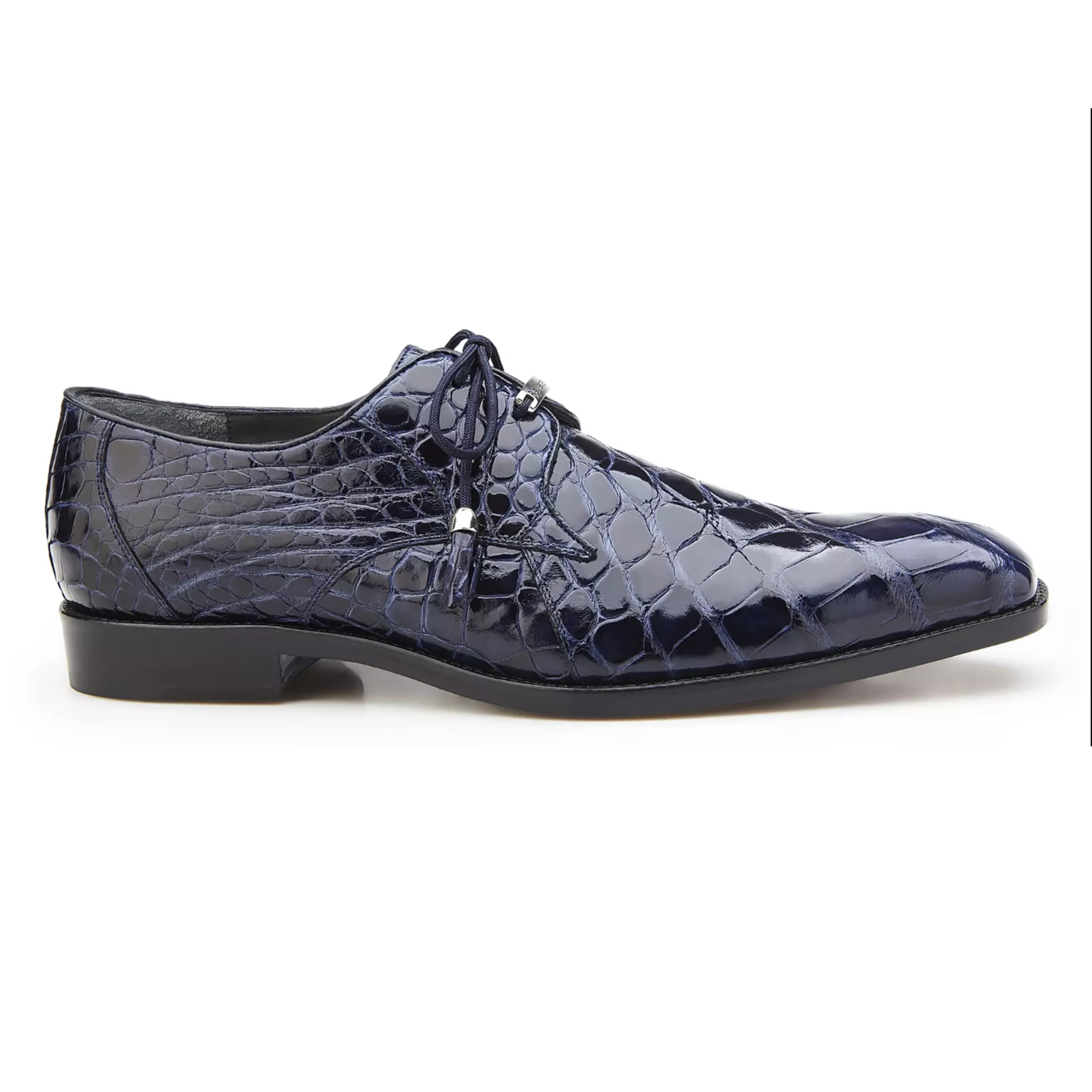 Gentleman’s Statement Croc-Embossed Derby Shoes-Colinshoes