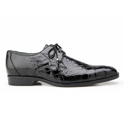 Gentleman’s Statement Croc-Embossed Derby Shoes-Colinshoes