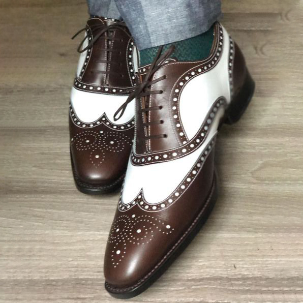 Limited Edition Two-Tone Brogue Oxfords-Colinshoes