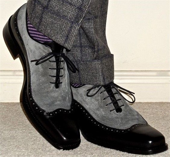 Quiet Luxury Two-Tone Wingtip Oxford Shoes -Colinshoes