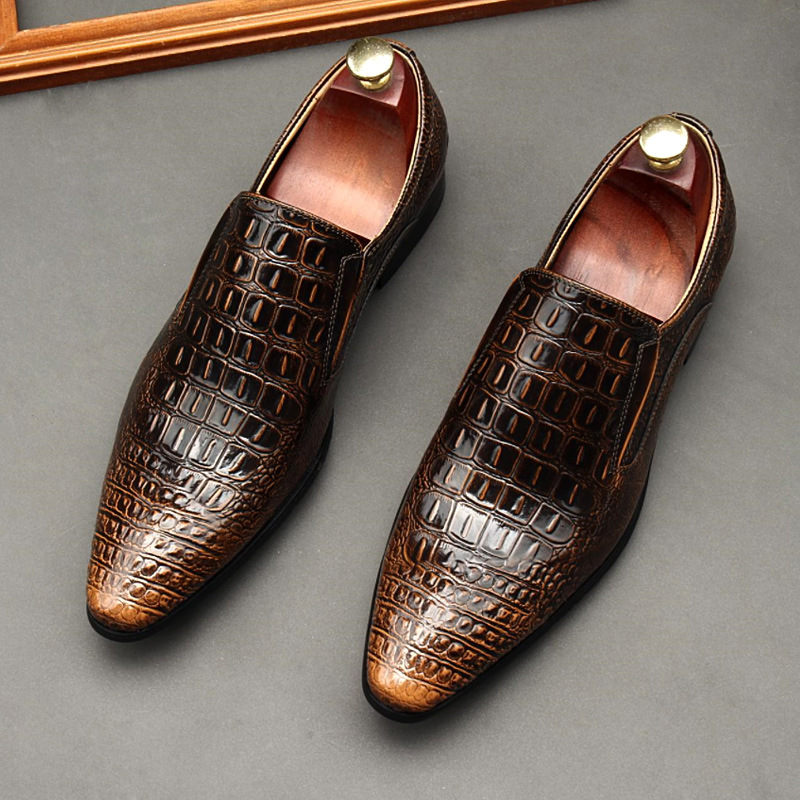 Prestige Croc Wholecut Slip-Ons for Men