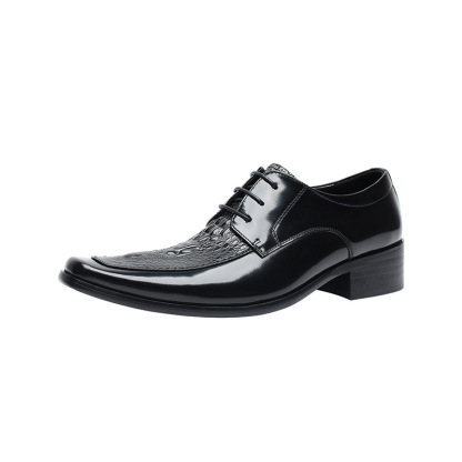 Luxurious Depth Exotic-Inspired Derby Shoes