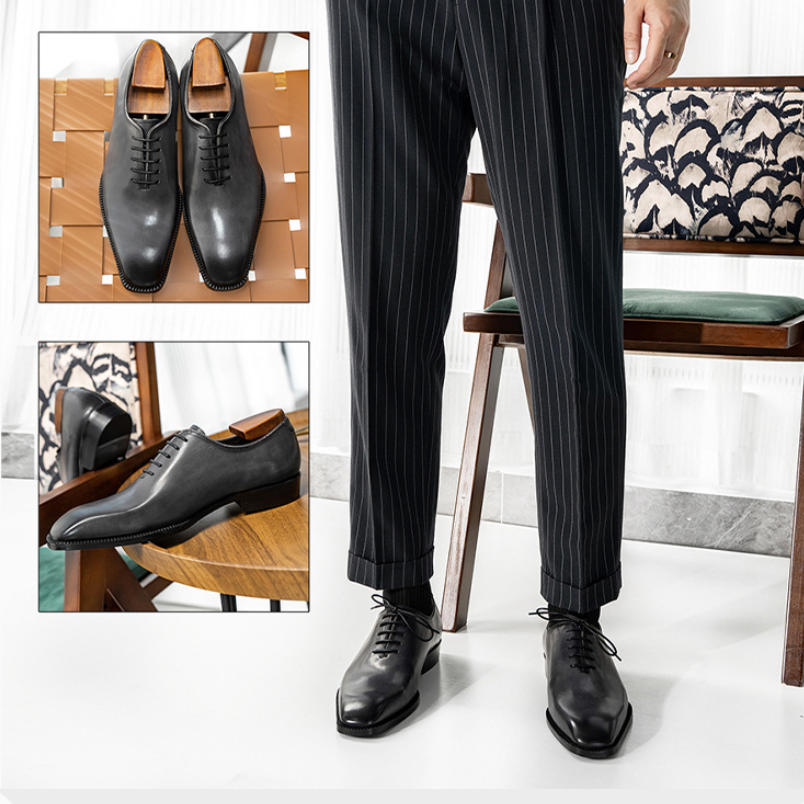 Hand-Burnished Wholecut Oxford Dress Shoes