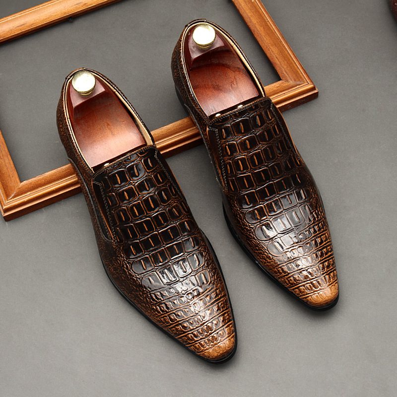 Prestige Croc Wholecut Slip-Ons for Men