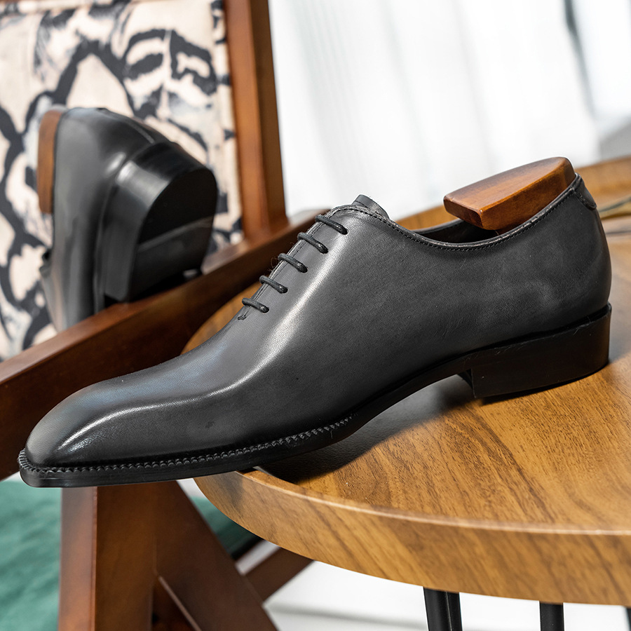 Hand-Burnished Wholecut Oxford Dress Shoes