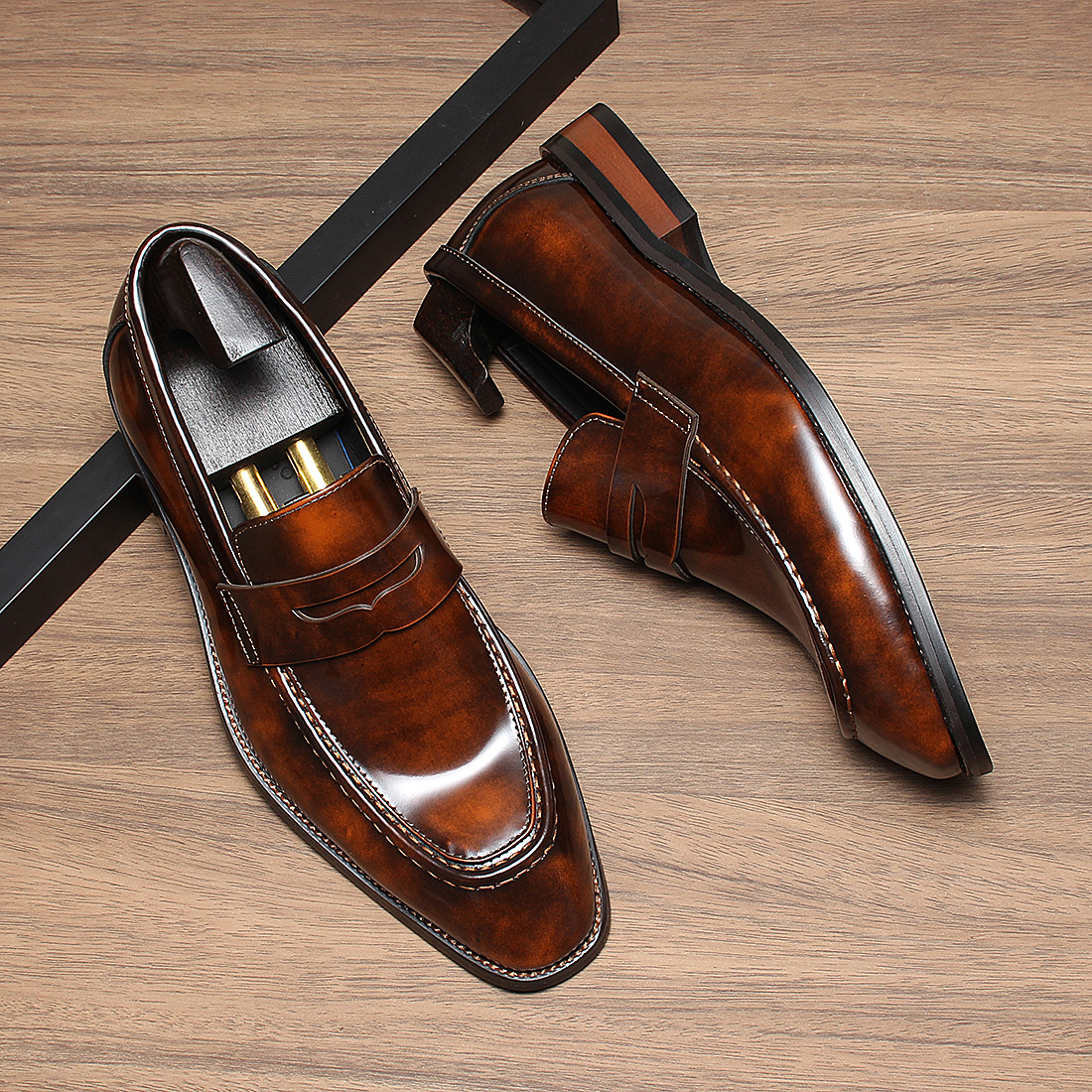 Old Money Luxury Penny Loafers for Men