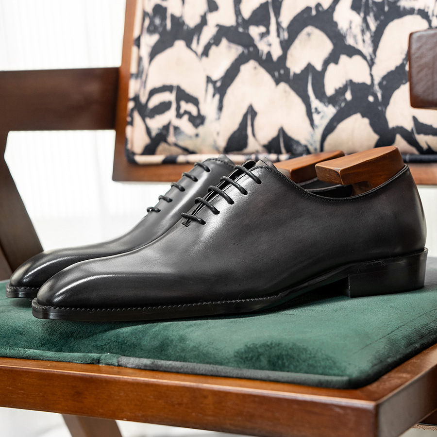 Hand-Burnished Wholecut Oxford Dress Shoes