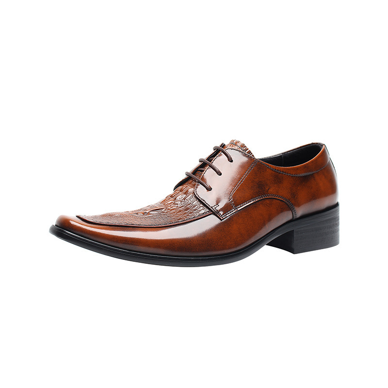 Luxurious Depth Exotic-Inspired Derby Shoes