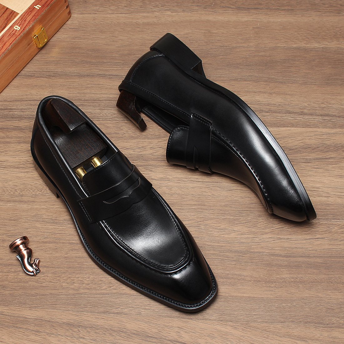 Old Money Luxury Penny Loafers for Men