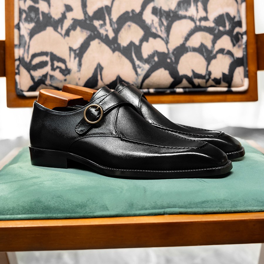 Italian Gentleman Single Monk Strap Loafers