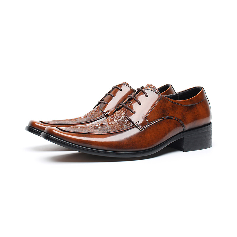 Luxurious Depth Exotic-Inspired Derby Shoes