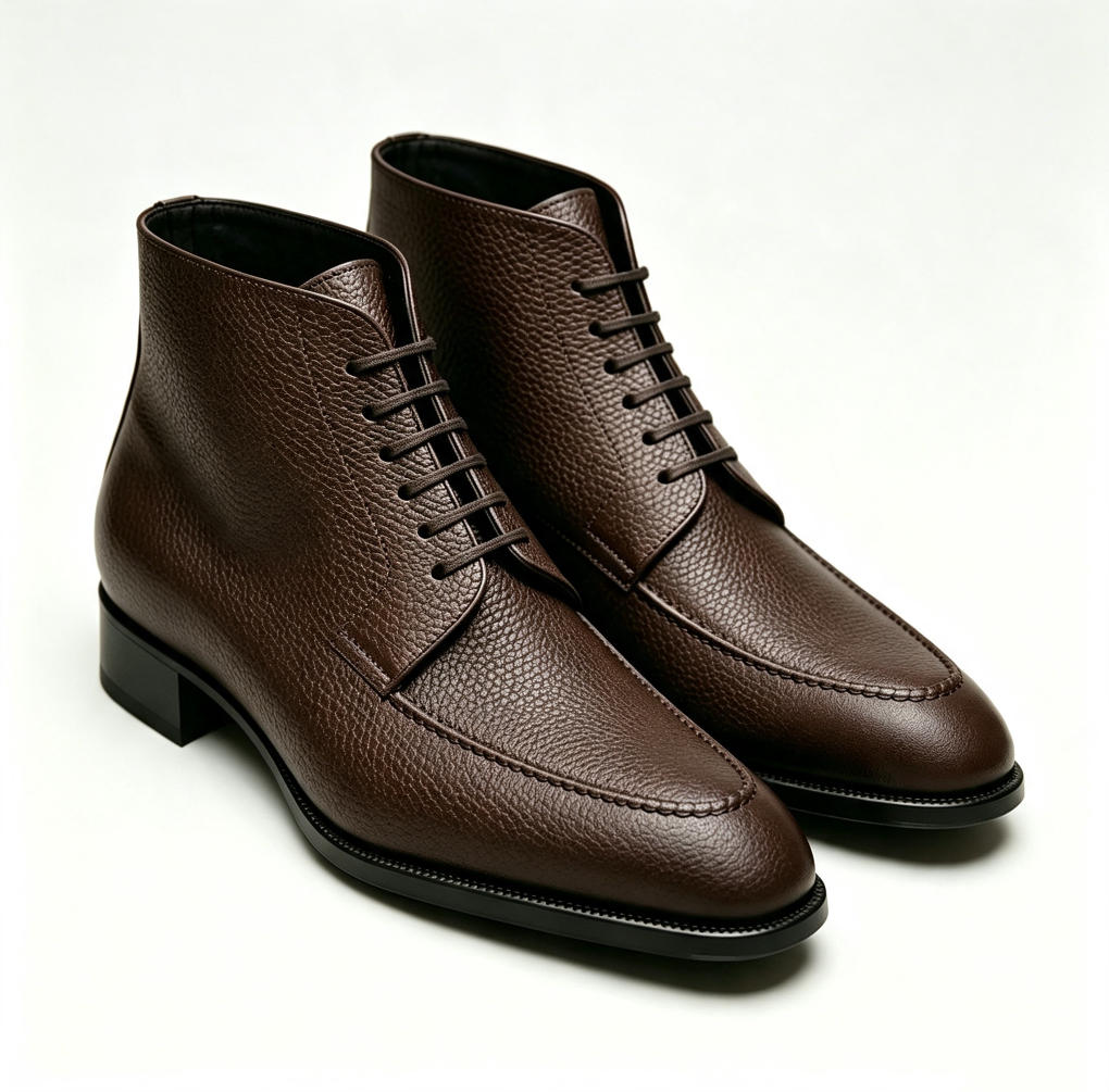 Pebbled Leather Derby Boots for Men | Colin Shoes