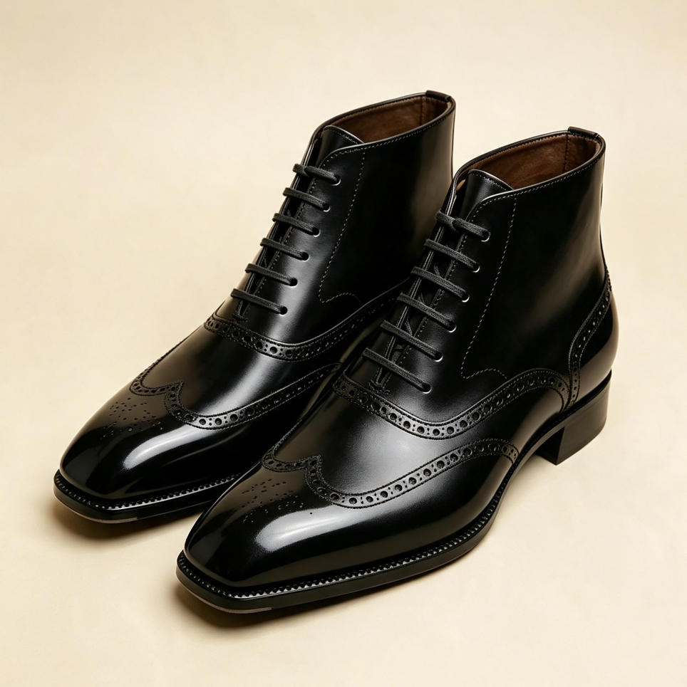Timeless Legacy Wingtip Brogue Boots for Men