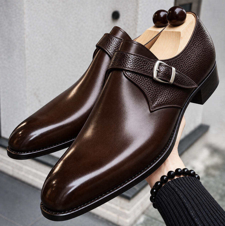 Sterling Genuine Leather Monk Strap Shoes