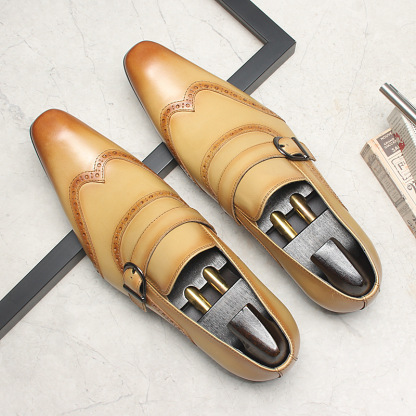 Sovereign Burnished Monk Strap Shoes
