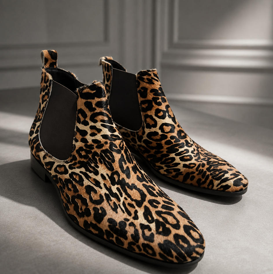 Leopard Chelsea Boots for Bold Style
