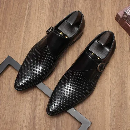 Breathable Leather Monk Shoes Office to Evening-Colinshoes