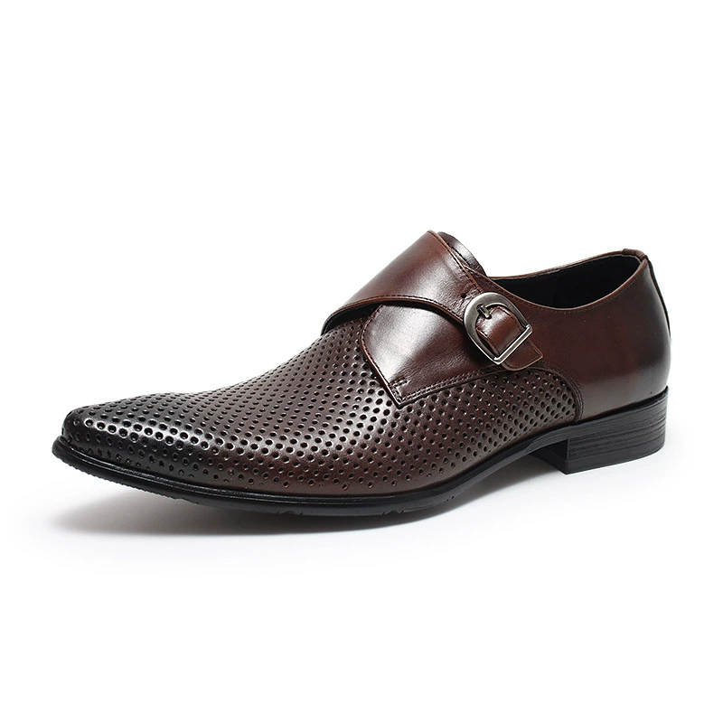 Breathable Leather Monk Shoes Office to Evening-Colinshoes