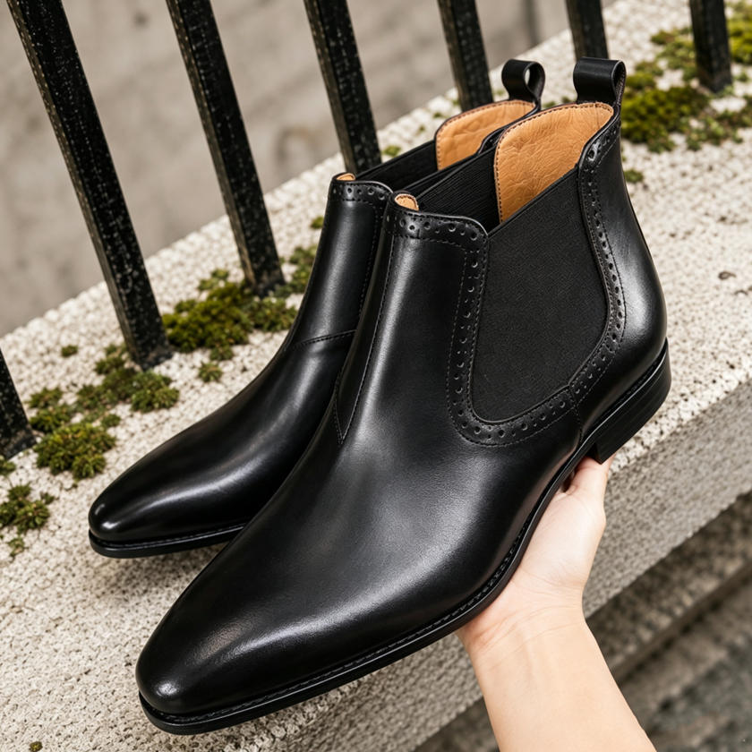 Premium Genuine Leather Chelsea Boots for Men