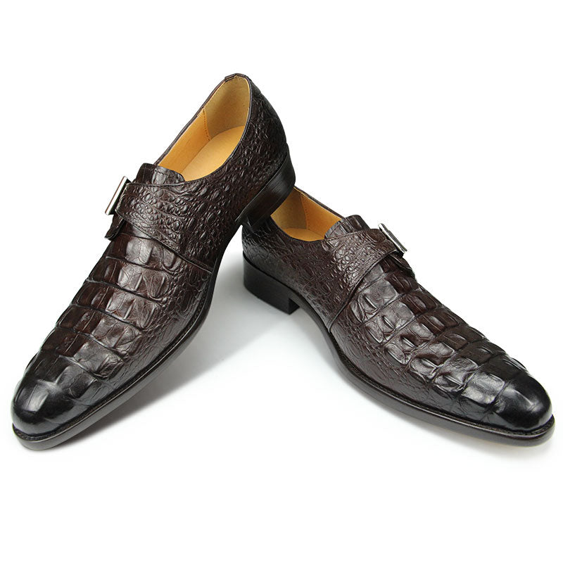 Luxury Ombre Crocodile Embossed Monk Strap-Colinshoes