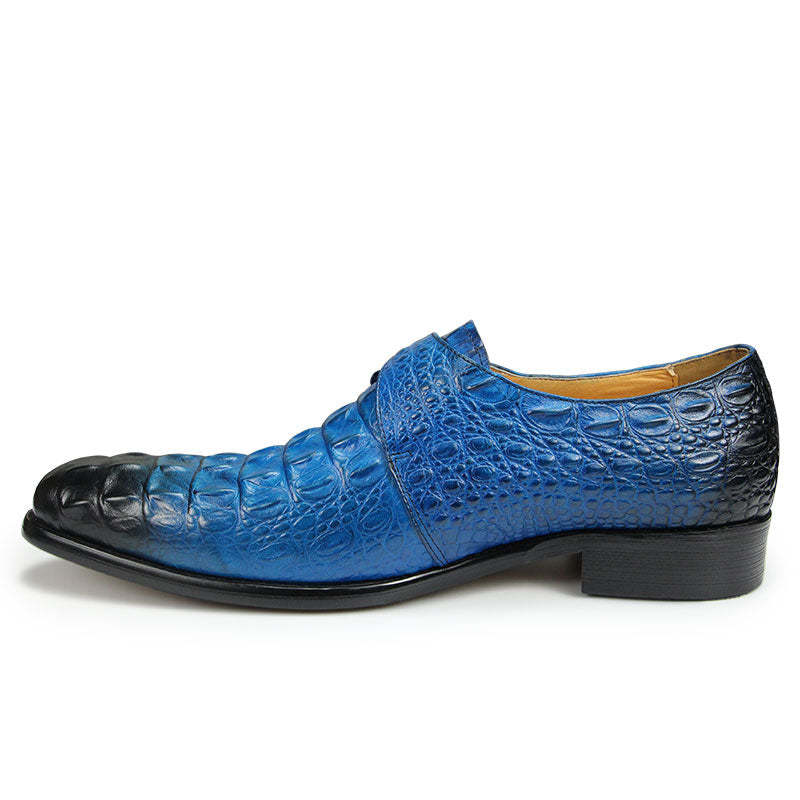 Luxury Ombre Crocodile Embossed Monk Strap-Colinshoes