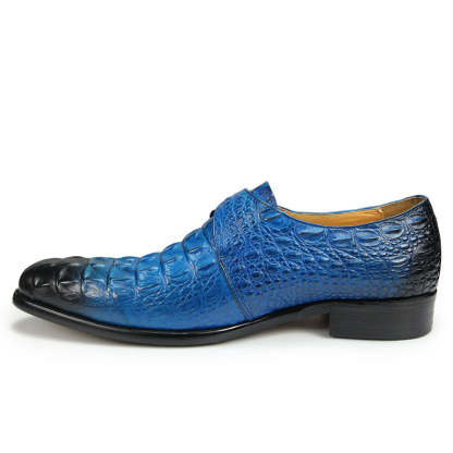 Luxury Ombre Crocodile Embossed Monk Strap-Colinshoes