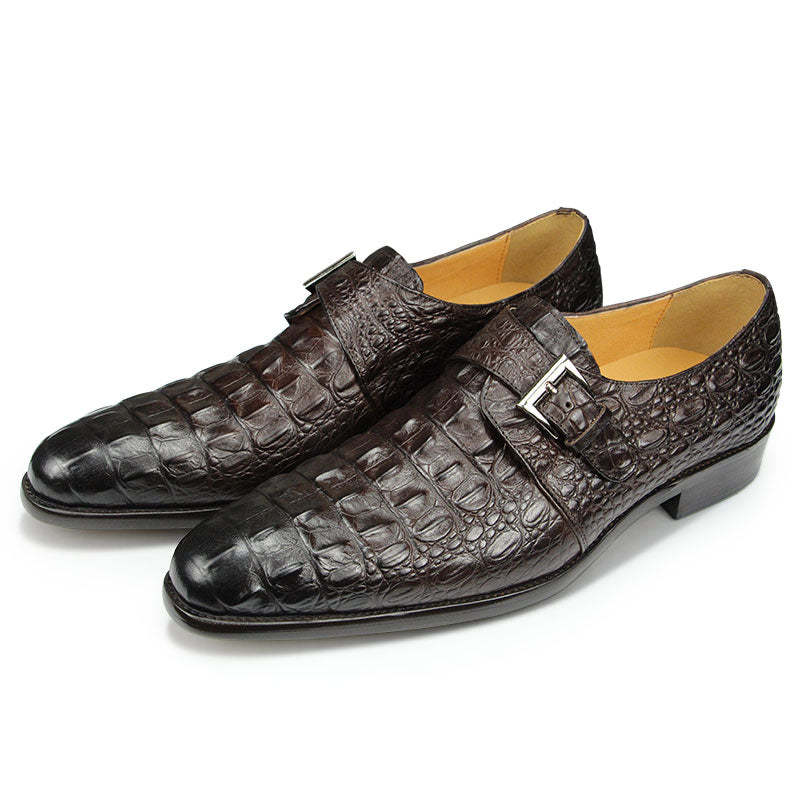 Luxury Ombre Crocodile Embossed Monk Strap-Colinshoes