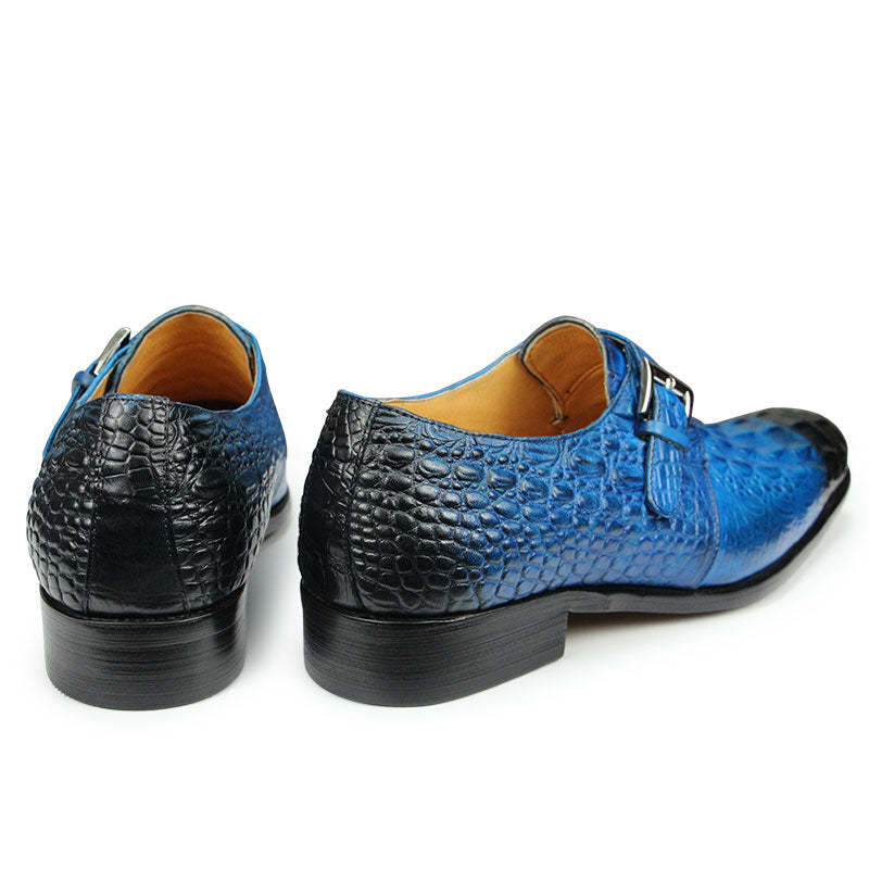 Luxury Ombre Crocodile Embossed Monk Strap-Colinshoes
