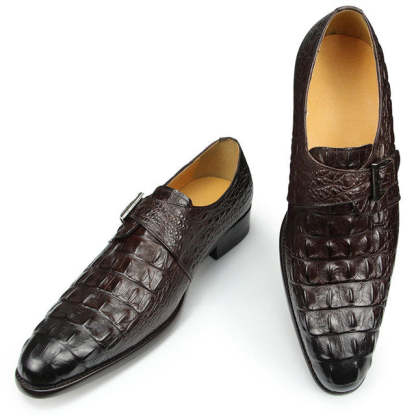 Luxury Ombre Crocodile Embossed Monk Strap-Colinshoes