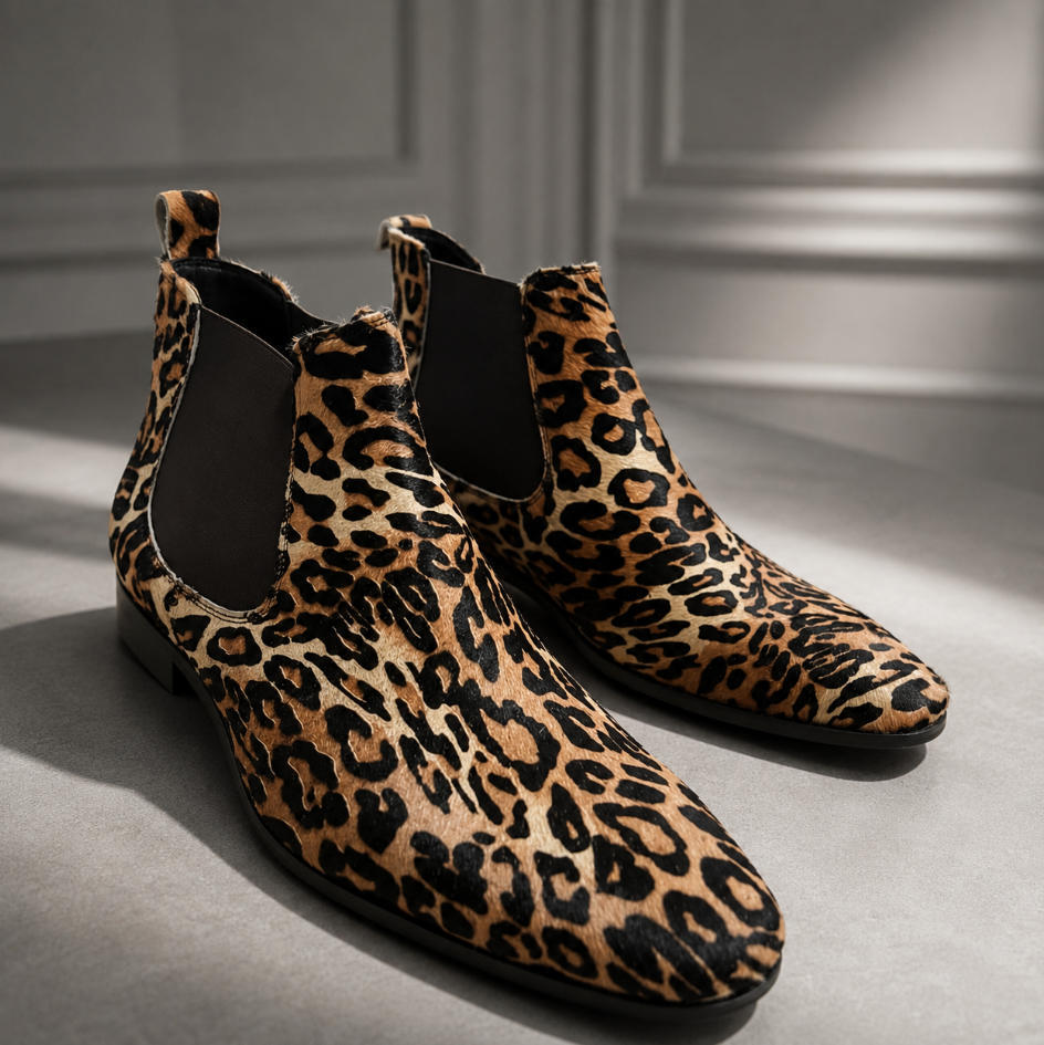 Leopard Chelsea Boots for Bold Style