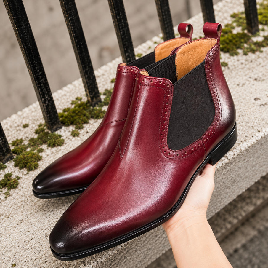 Premium Genuine Leather Chelsea Boots for Men