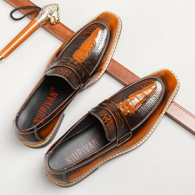 Men’s Exotic Leather Slip-On Dress Loafers