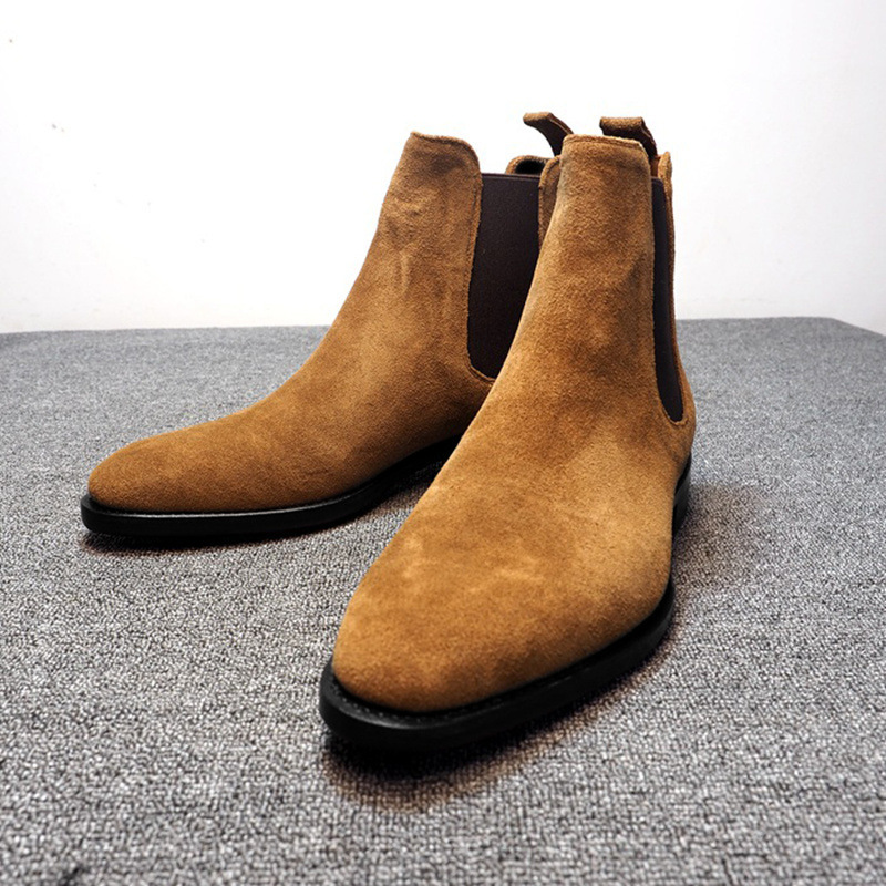 Butter Suede Easy On/Off Elastic Ankle boots-Colinshoes