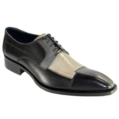 Hand-Cut Leather Puzzle Lace-Up Dress Shoes-Colinshoes