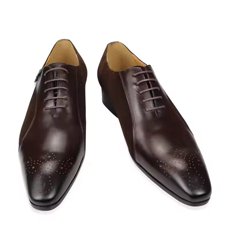 Day-to-Night Essential Suede/Leather Oxfords-Colinshoes