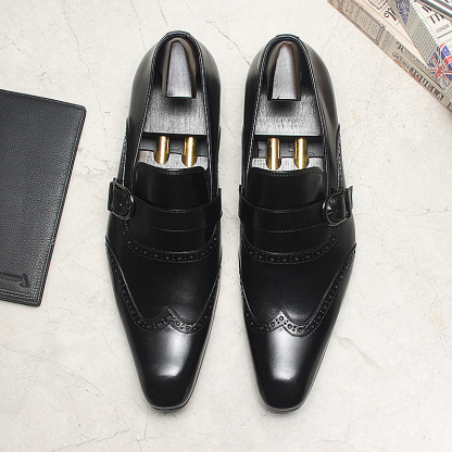 Sovereign Burnished Monk Strap Shoes