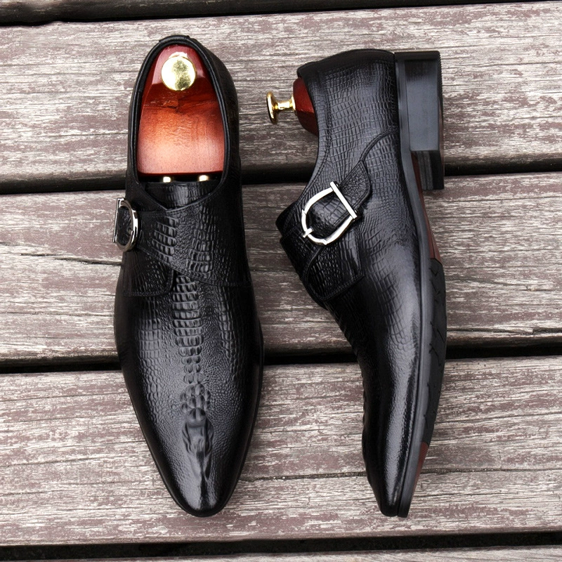 Top view showcasing monk strap design and sleek shoe silhouette-Colinshoes